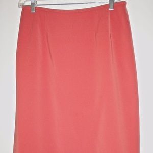 Kasper women's petite lined straight skirt dark orange color size 8P